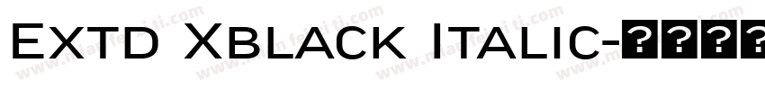 Extd Xblack Italic字体转换